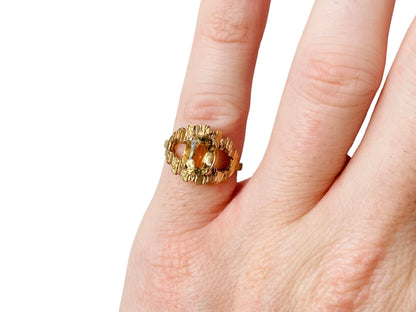 Vintage 9ct Gold Citrine Ring