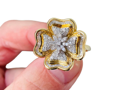 9ct Gold Diamond Flora Ring