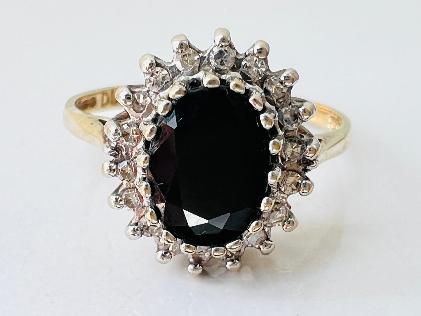 9ct Gold Sapphire & Diamond Ring