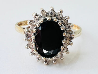 9ct Gold Sapphire & Diamond Ring