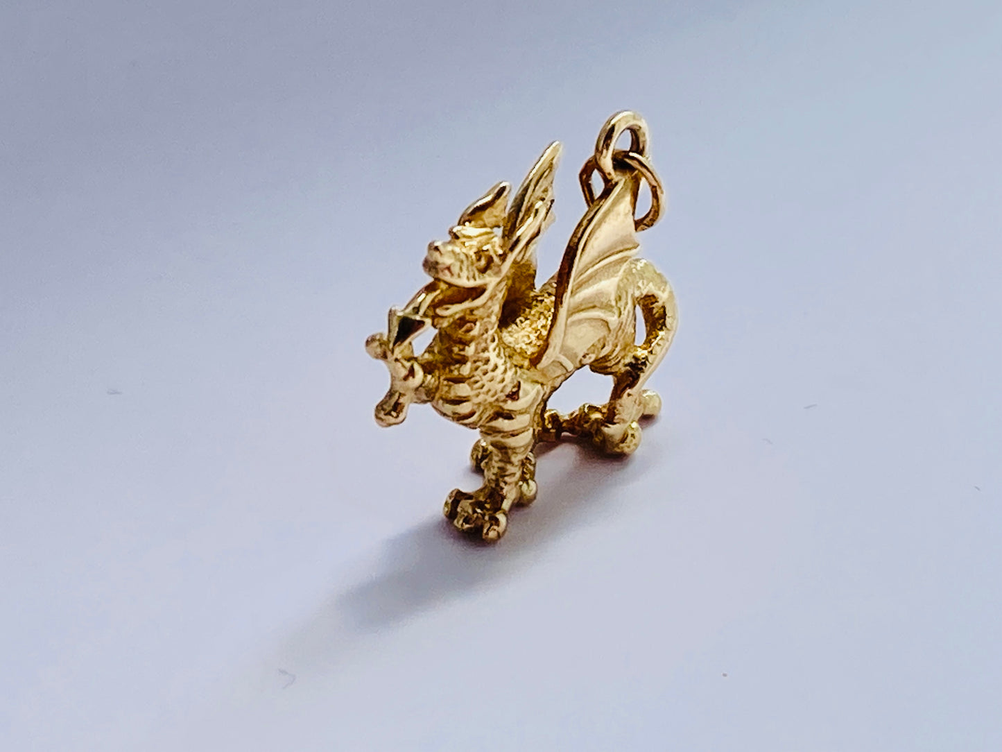 9ct Gold Welsh Dragon Charm or Pendant