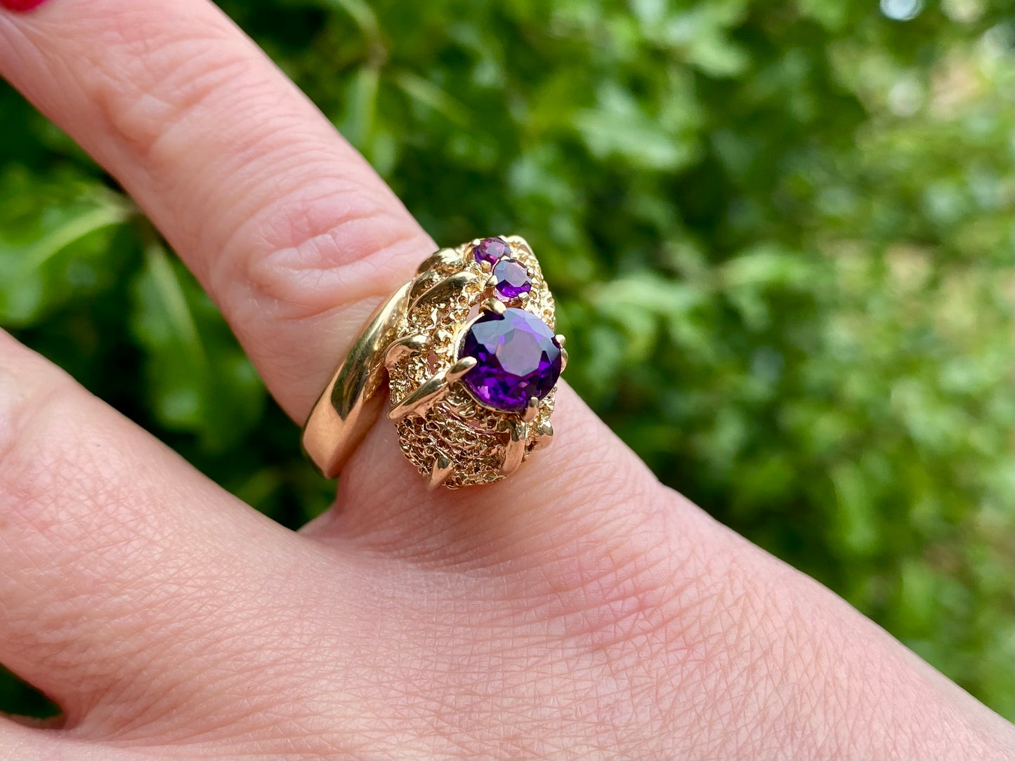 Vintage 9ct Gold Amethyst Ring