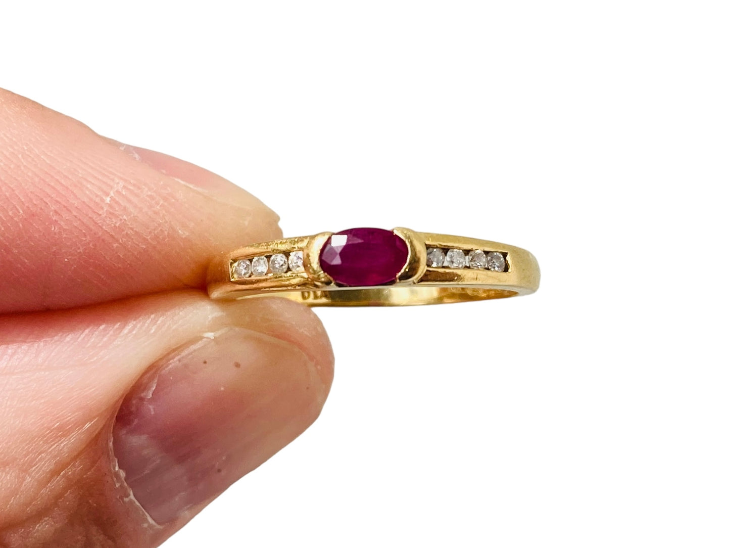 18ct Gold Ruby & Diamond Ring