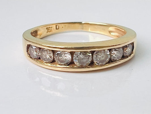 18ct Gold Seven-Stone Diamond Ring