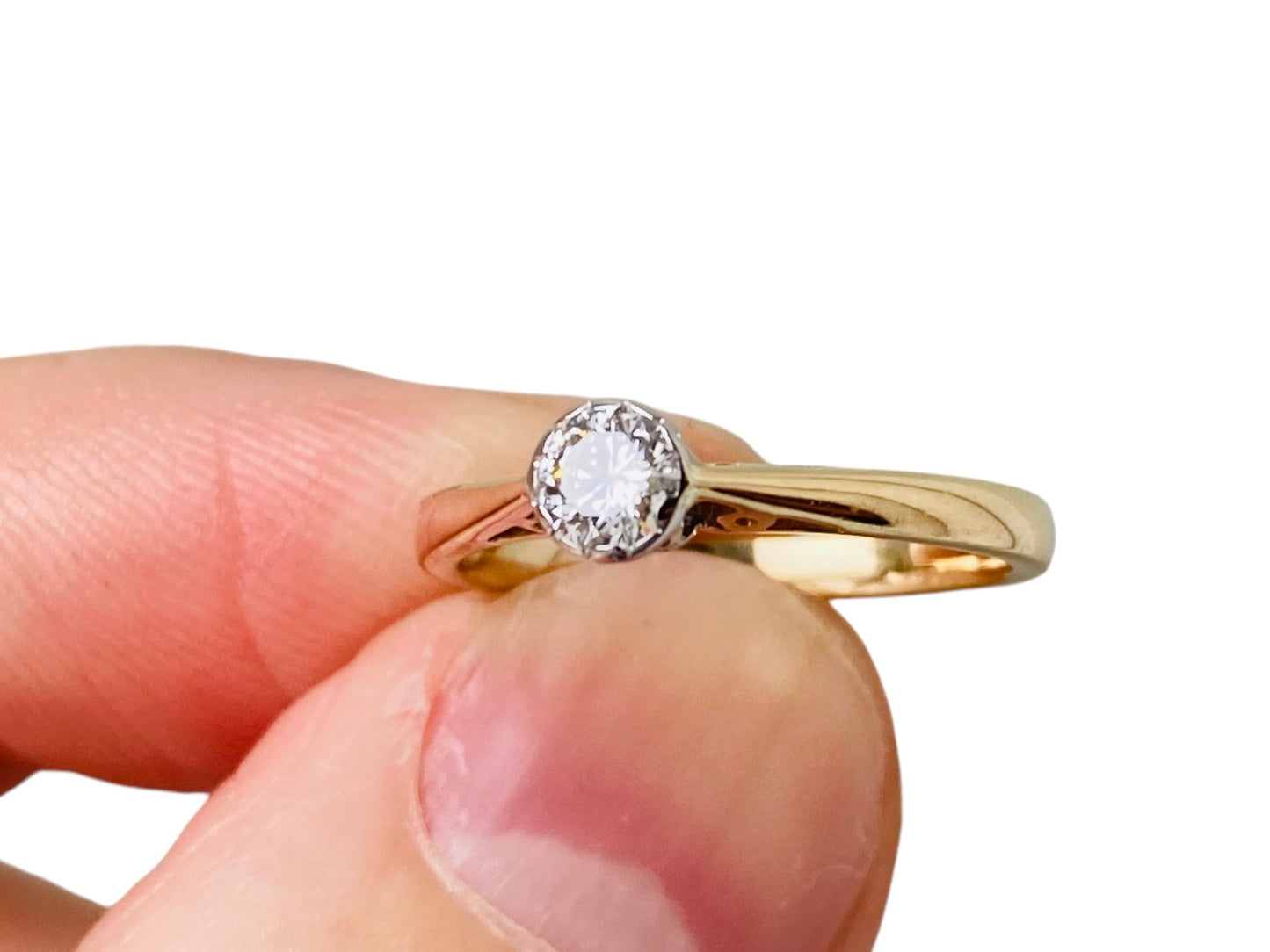 9ct Gold Diamond 0.20ct Solitaire Ring