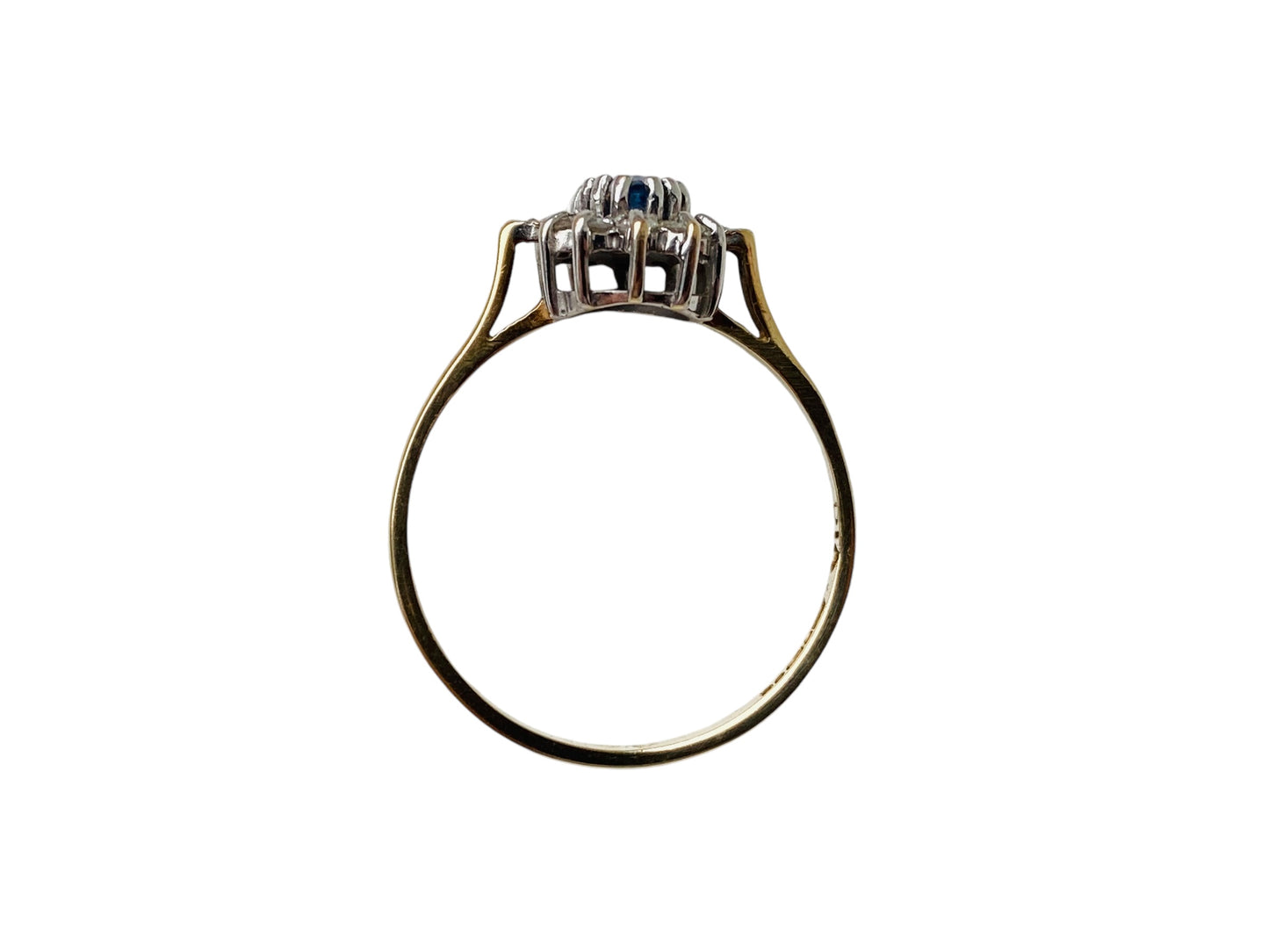 Vintage 9ct Gold Sapphire & Diamond Ring