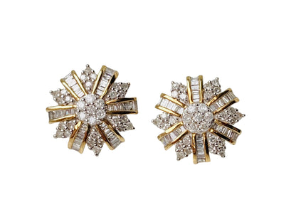 9ct Gold Diamond Earrings