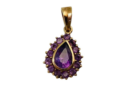 9ct Gold Amethyst Pendant