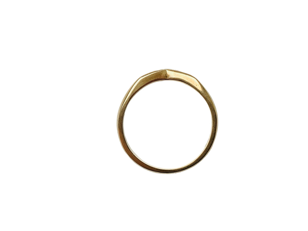 Vintage 9ct Gold Diamond Wishbone Ring