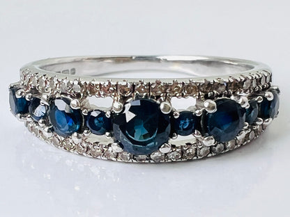 9ct Gold Sapphire & Diamond Ring