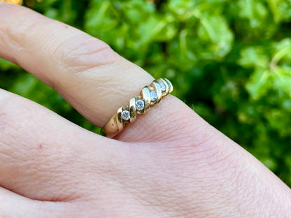 Vintage 9ct Gold Five-Stone Diamond Ring