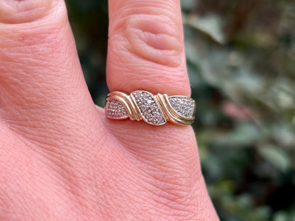 9ct Gold Diamond Band Ring