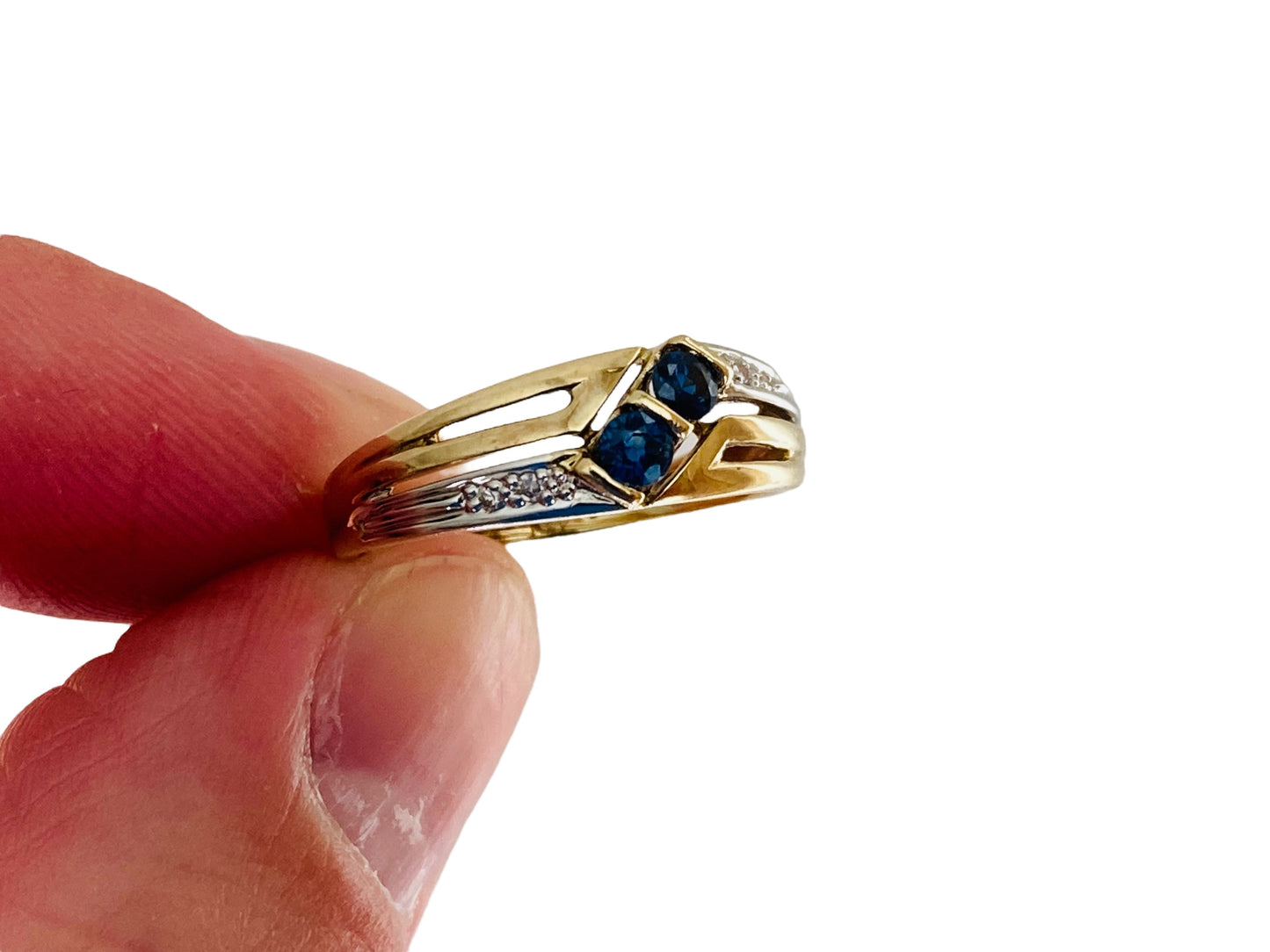 9ct Gold Sapphire & Diamond Ring