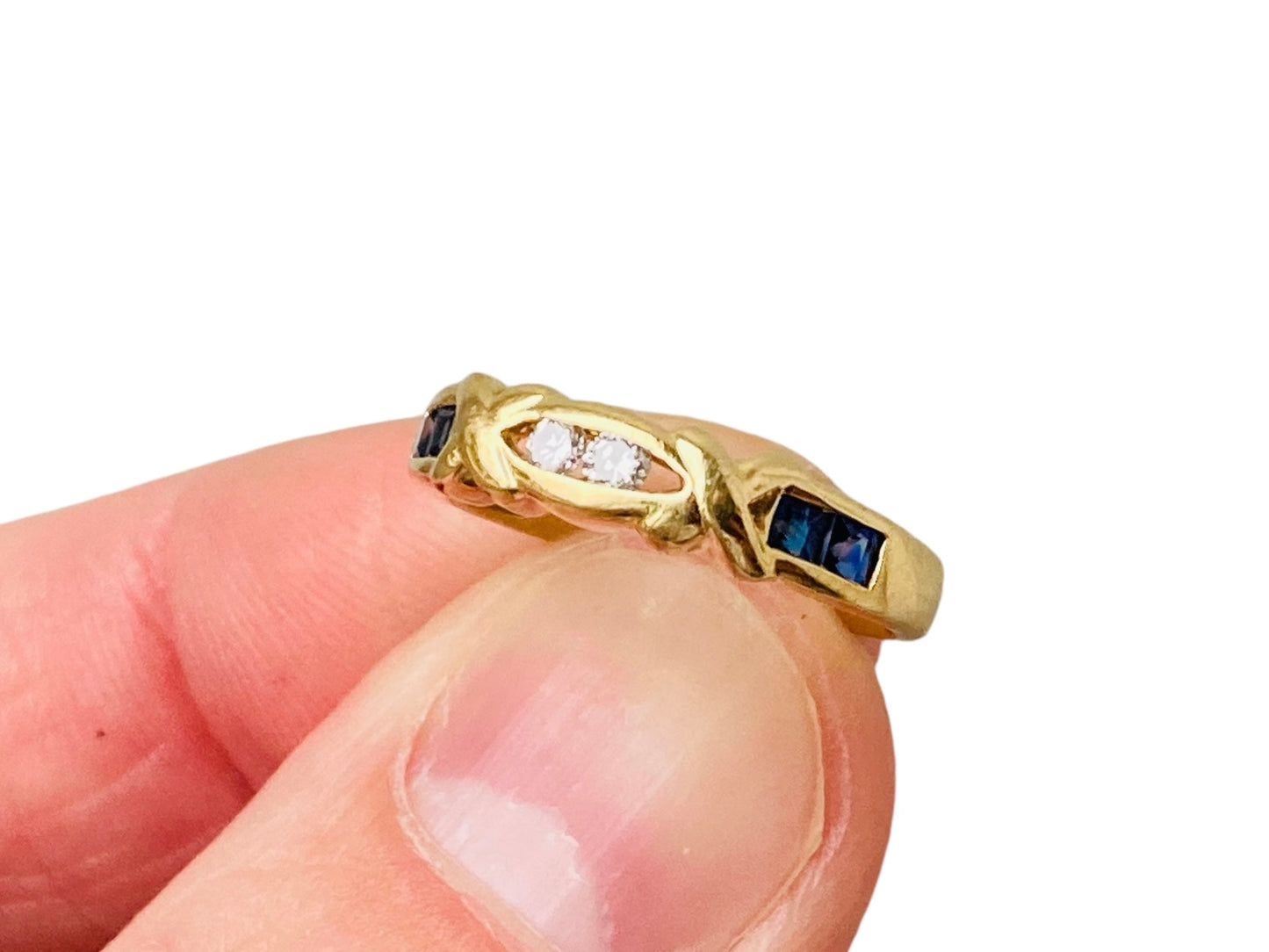 18ct Gold Sapphire & Diamond Ring