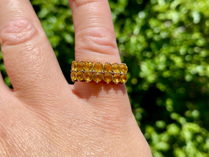 9ct Gold Yellow Sapphire Ring