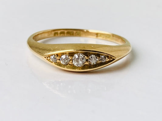 Antique 18ct Gold Five-Stone Diamond Ring