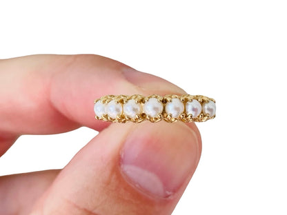 Vintage 9ct Gold Pearl Ring
