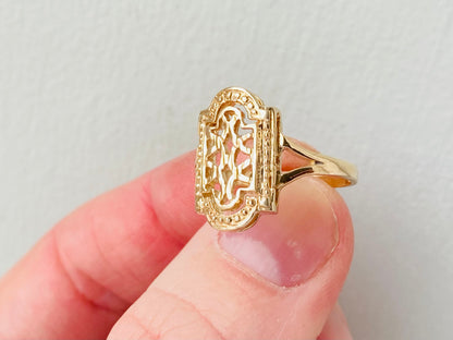 9ct Gold Filigree Ring