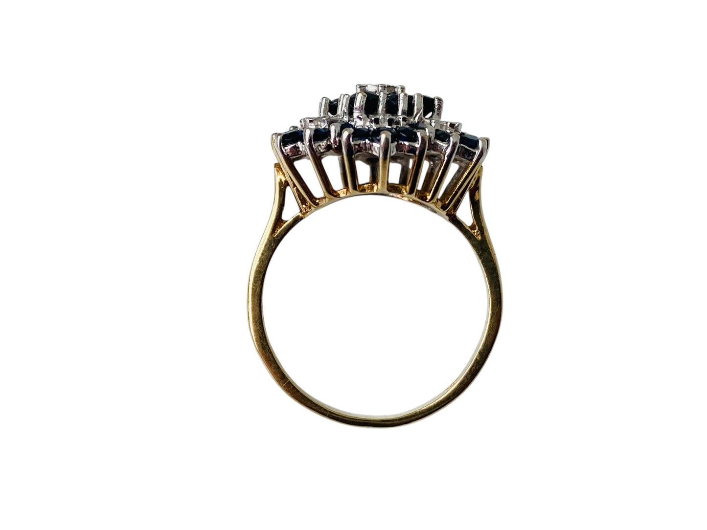 Vintage 9ct Gold Sapphire & Diamond Ring