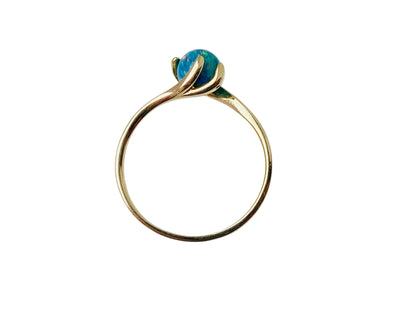 9ct Gold Synthetic Opal Ring