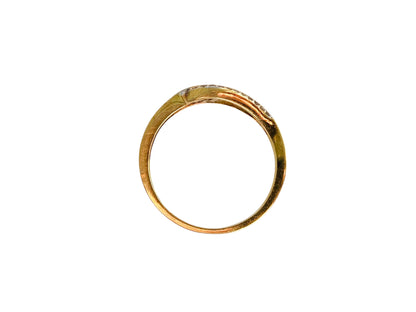 9ct Gold Blue, Red & White Diamond Ring