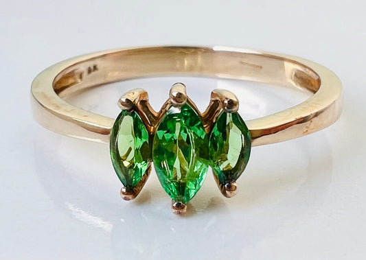 9ct Gold Tsavorite Garnet Ring