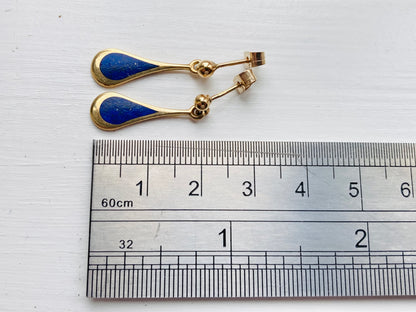 9ct Gold Lapis Lazuli Earrings