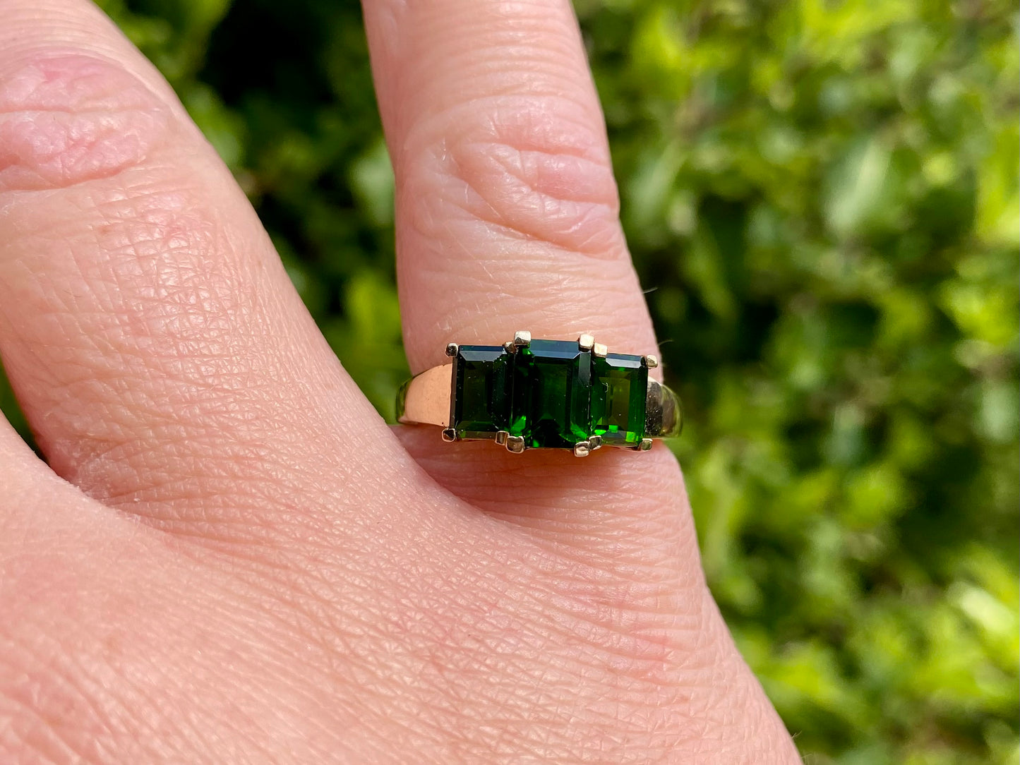 9ct Gold Diopside Ring