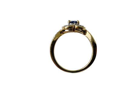 9ct Gold Tanzanite & Diamond Ring