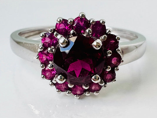 9ct Gold Purple Rhodolite Garnet Ring