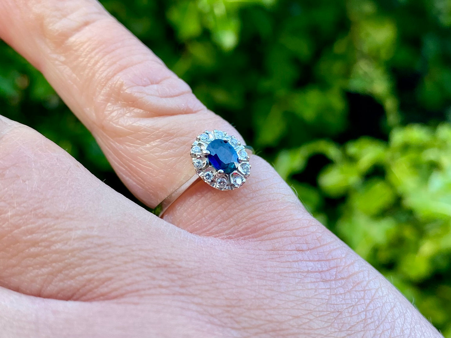 Vintage 18ct Gold Sapphire & Diamond Ring