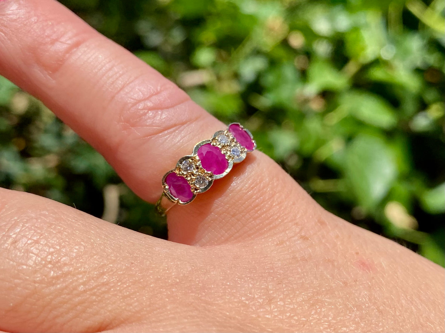 9ct Gold Ruby & Diamond Ring