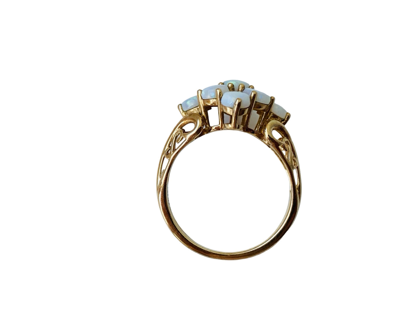 9ct Gold Opal & Diamond Ring