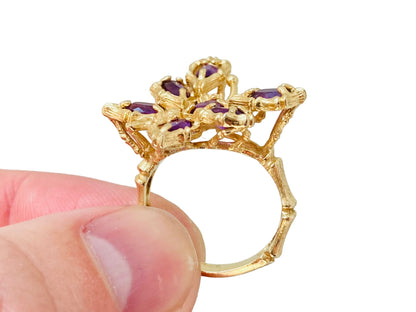 14ct Gold Amethyst Butterfly Ring