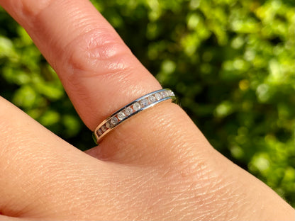 9ct Gold Diamond Band Stacking Ring