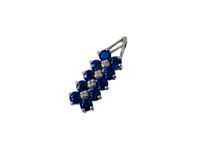 9ct Gold Sapphire & Diamond Pendant