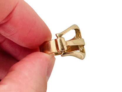 Vintage 9ct Gold Belt Buckle Ring