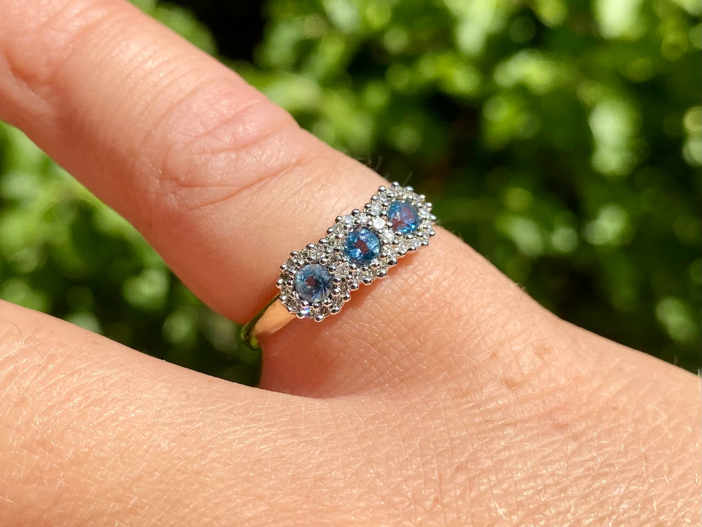 9ct Gold Topaz & Diamond Ring