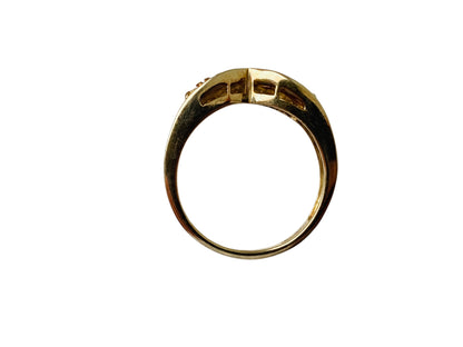 9ct Gold Yellow Sapphire Wishbone Ring