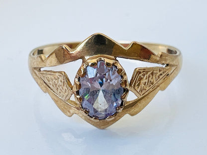 Vintage 9ct Gold Amethyst Ring