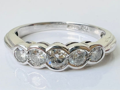 Vintage 18ct Gold Five-Stone Diamond Ring