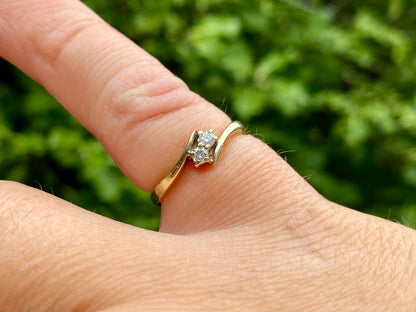 9ct Gold Toi Et Moi Two-Stone Diamond Ring