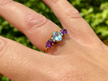9ct Gold Multi-Gemstone Ring