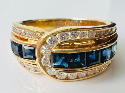 18ct Gold Sapphire & Diamond Ring