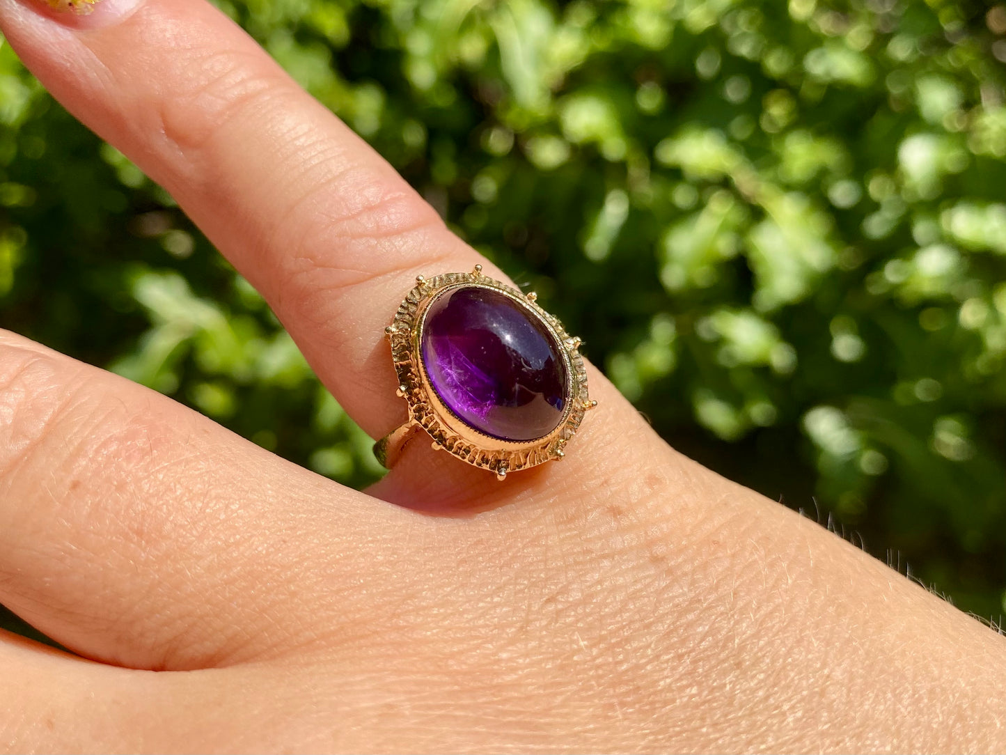 Vintage 9ct Gold Amethyst Ring