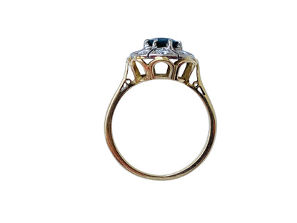 Vintage 18ct Gold Sapphire & Diamond Ring