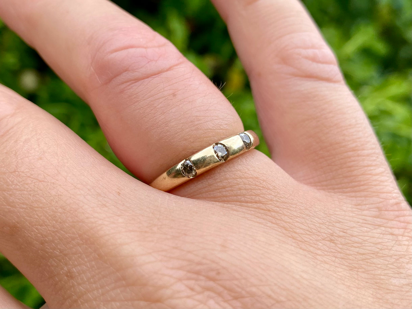 9ct Gold Champagne Diamond Ring
