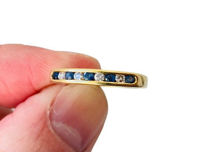 18ct Gold Sapphire & Diamond Ring