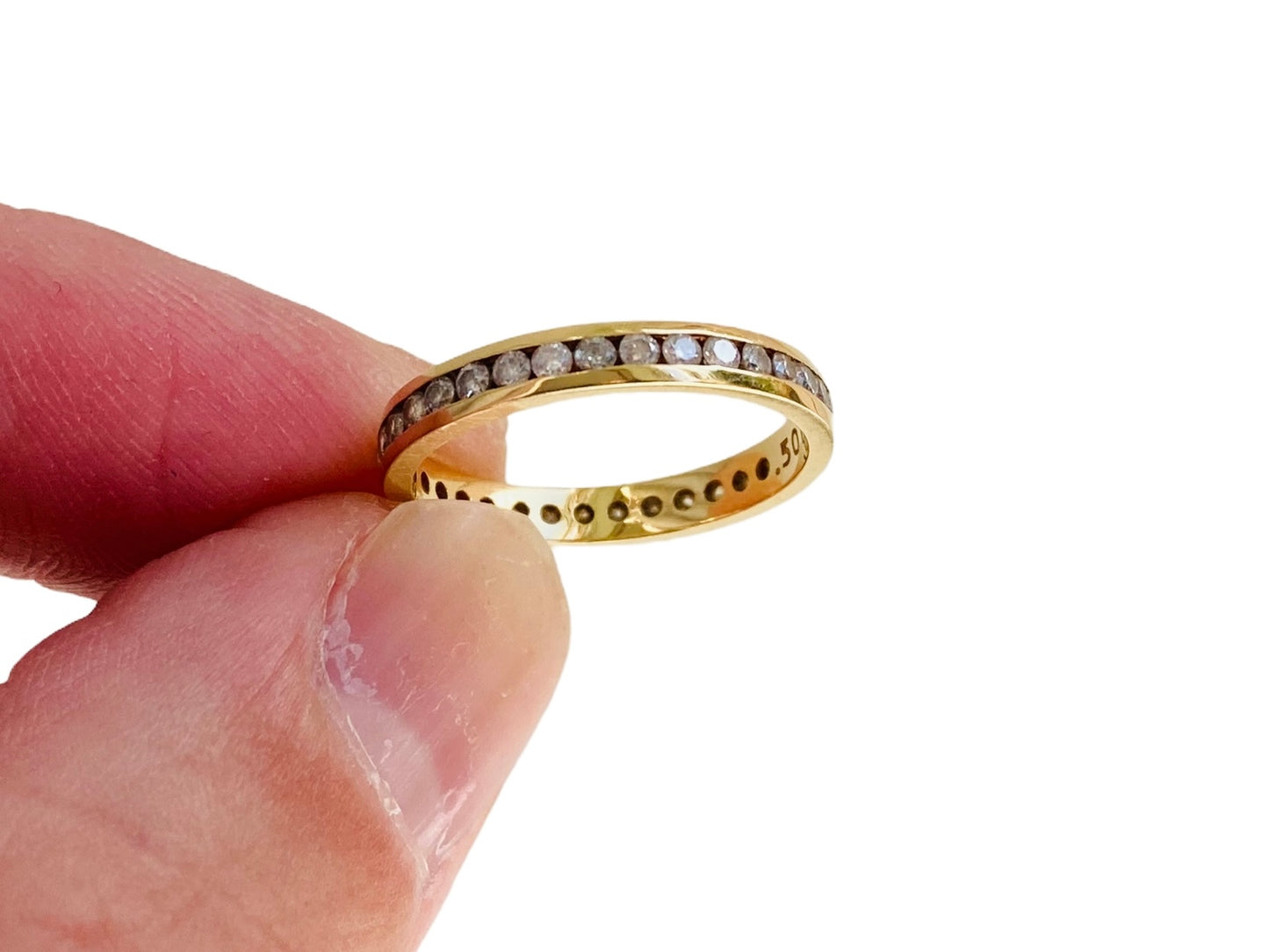 18ct Gold Full Diamond Band Ring