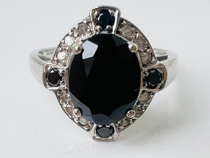 9ct Gold Sapphire & Diamond Ring
